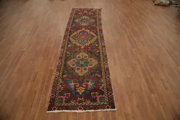 Vegetable Dye Heriz Persian Runner Rug 3x11