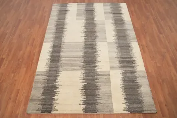 Modern Elegance Linear Stripes Gabbeh Area Rug 6x8