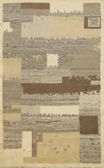 Artistic Neutral Gabbeh Rug 5x7 Perfect for Any Living Room Decor