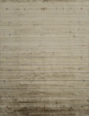 Versatile Gabbeh Area Rug 9x9 with Subtly Elegant Embellishments