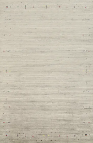 Neutral-Toned Gabbeh Large Area Rug 9x12