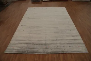 Elegantly Minimalist Gabbeh Area Rug 9x12