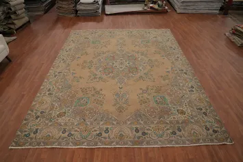 Vintage Wool Tabriz Persian Area Rug 10x12
