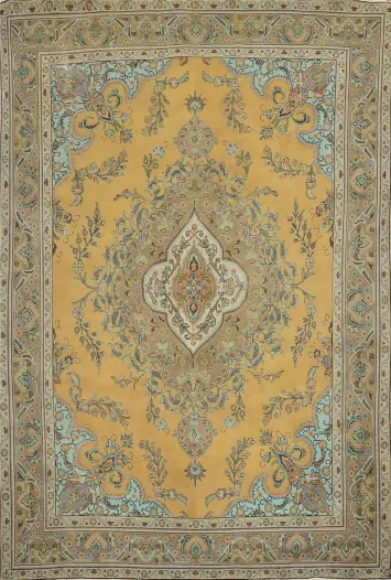Traditional Wool Medallion Tabriz Persian Area Rug 9x13