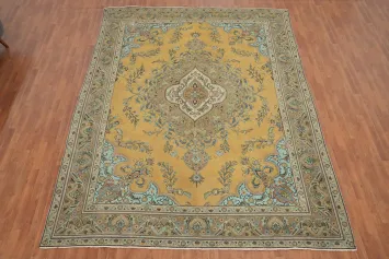 Traditional Wool Medallion Tabriz Persian Area Rug 9x13