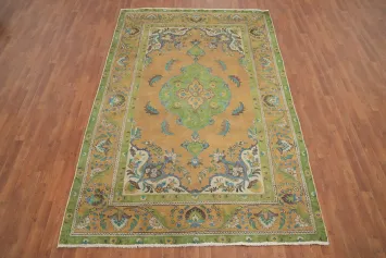Handmade Wool Tabriz Persian Area Rug 6x9