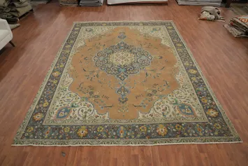 Traditional Wool Tabriz Persian Area Rug 10x13