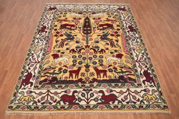 Hunting Design Wool Ziegler Handmade Area Rug 8x10