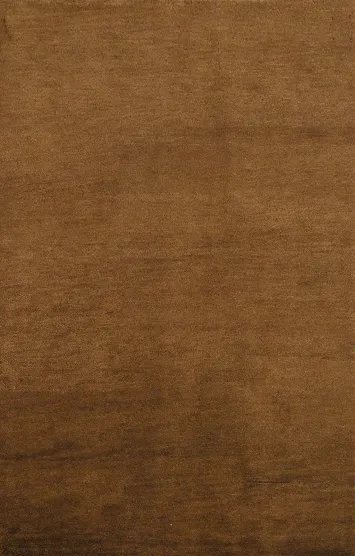 Elegant Earth Tones: Brown Gabbeh Handmade Rug 4x6