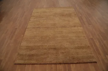 Elegant Solid Gabbeh Area Rug 5x8 for Modern Minimalist Interiors
