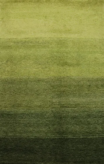 Lush Green Gradient Gabbeh Rug 5x7 for Modern Living Spaces