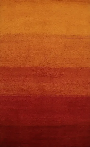 Transform Space with a Vibrant Sunset Gradient Gabbeh Rug 6x8