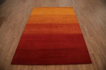 Transform Space with a Vibrant Sunset Gradient Gabbeh Rug 6x8