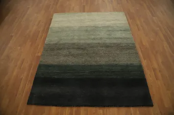 Luxurious Ombre Striped Gabbeh Rug 5x6 for Contemporary Homes