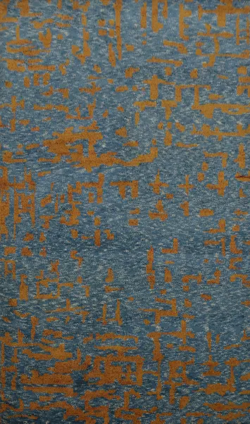 Contemporary Blue Gabbeh Area Rug 5x8 for Urban Interiors