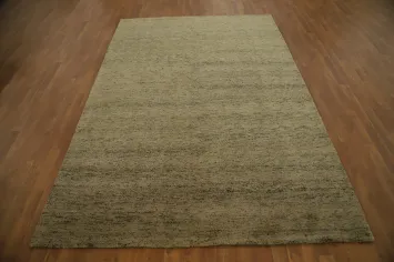 Elegant Natural Tone Gabbeh Area Rug 6x10 for Modern Interior Setting