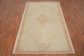 Vegetable Dye Geometric Kilim Flat Weave Area Rug 6x9