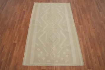 Vegetable Dye Wool Kilim Handwoven Rug 4x6