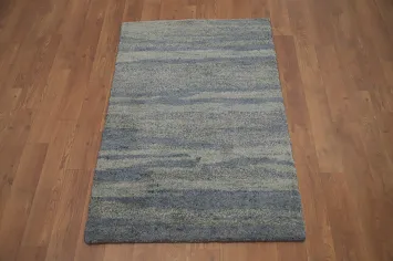 Serene Wave Patterned Gabbeh Rug 2x3 for Tranquil Decor