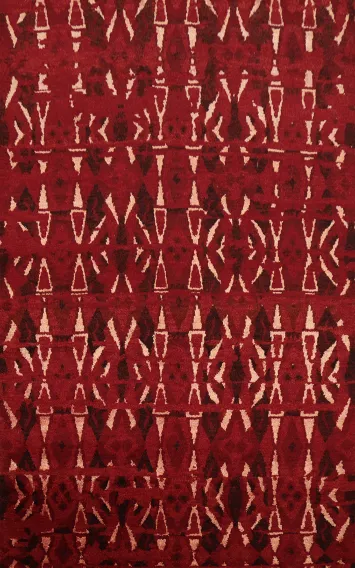 Elevate Your Space with Red Tribal Pattern Gabbeh Area Rug 6x8