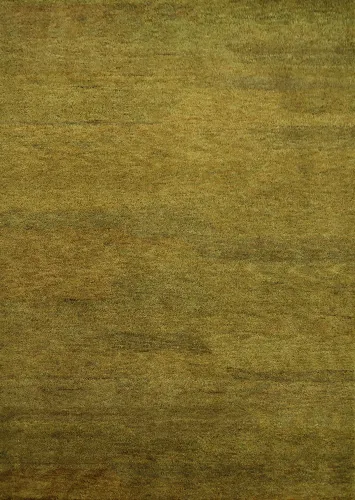 Elegant Olive Green Handmade Wool Gabbeh Rug 5x6