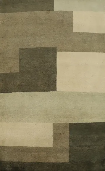 Modern Wool Geometric Gabbeh Area Rug 6x8