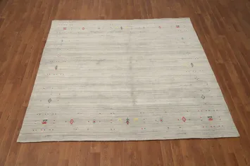Handmade Wool Gabbeh Square Area Rug 6x6