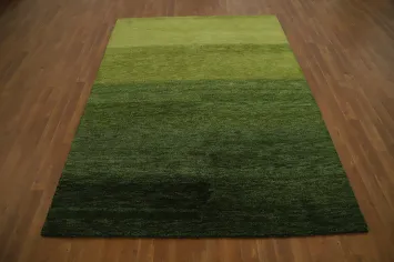 Elegant Green Gradient Gabbeh Rugs for Modern Interiors