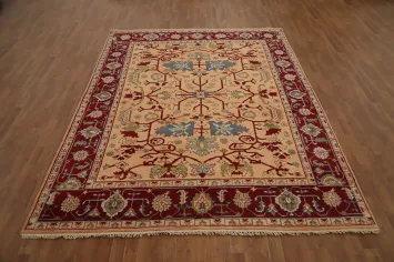 Intricate Floral Design Oushak Handmade Area Rug 8x10