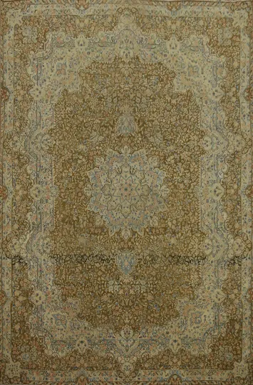 Vegetable Dye Kerman Persian Area Rug 10x13