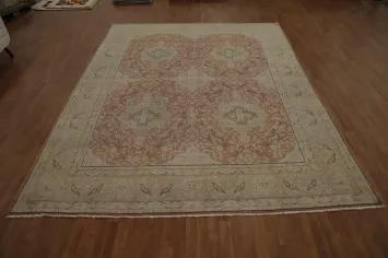 Vegetable Dye Floral Kerman Persian Area Rug 10x13