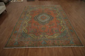 Traditional Wool Tabriz Persian Area Rug 9x13