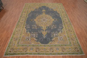 Vintage Wool Medallion Tabriz Persian Area Rug 9x13