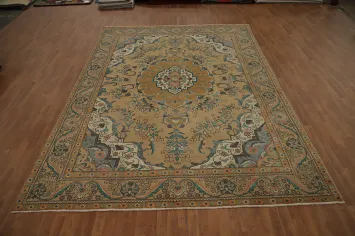 Traditional Wool Tabriz Persian Area Rug 9x13