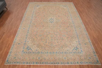 Traditional Floral Mashad Persian Area Rug 10x13