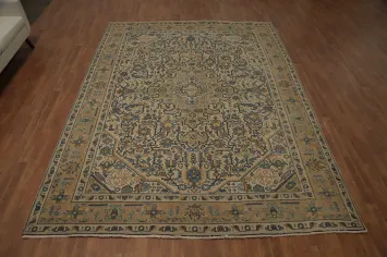 Traditional Tabriz Persian Area Rug 8x11 with Earthy Tones for Timeless Decor
