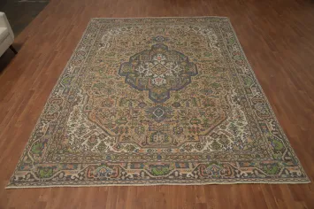 Handmade Wool Tabriz Persian Area Rug 9x12
