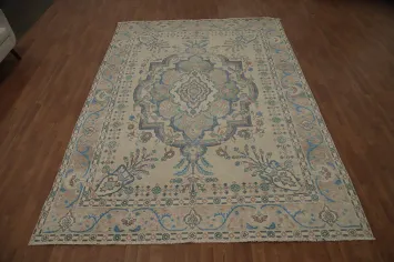 Vintage Wool Tabriz Persian Area Rug 8x11