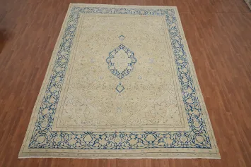Traditional Wool Floral Kerman Persian Large Rug 10x14