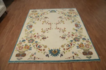 Handmade Floral Art Deco Oriental Area Rug 8x10