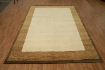 Elegant Two-Tone Gabbeh Area Rug 8x12 for Sophisticated Décor Touch