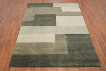 Explore Elegance with Our Modern Geometric Gabbeh Area Rug 6x8