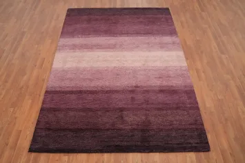 Gradient Plum Tones Modern Gabbeh Area Rug 6x8