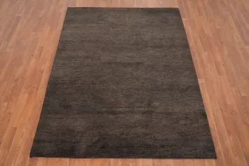 Handcrafted Brown Gabbeh Rug 5x7 Perfect for Modern Room Settings