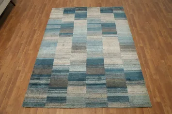 Modern Gradient Gabbeh Area Rug 6x8 for Contemporary Home Style