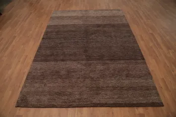 Elegant Earthy Brown Gabbeh Area Rug 6x8 Perfect for Cozy Living Spaces