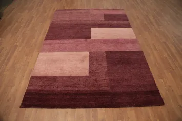 Elegant Modern Purple Gabbeh Area Rug 6x8 for Chic Interiors