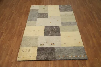 Geometric Gabbeh Area Rug 5x8 for Modern Homes