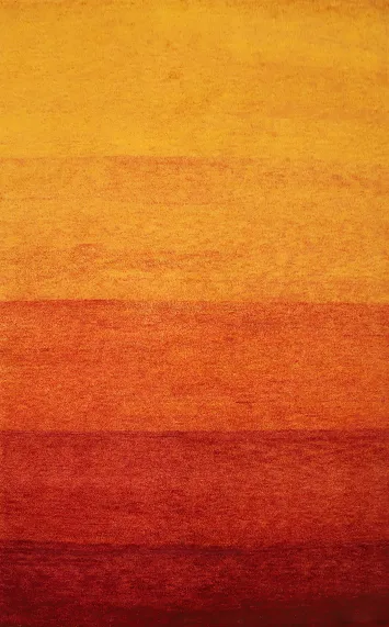 Warm Sunset Gradient Gabbeh Area Rug 5x8 for Cozy Living Spaces