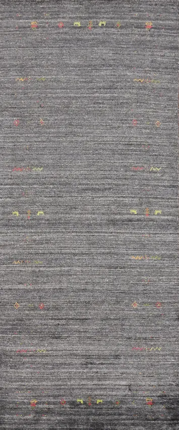 Chic Gray Gabbeh Runner Rug 4x12 Multicolor Details for Any Room